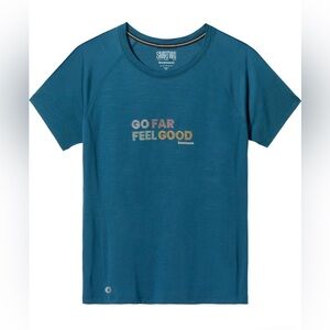Smartwool Active Ultralite Go Far, Feel Good Graphic Short Sleeve Tee Sz S